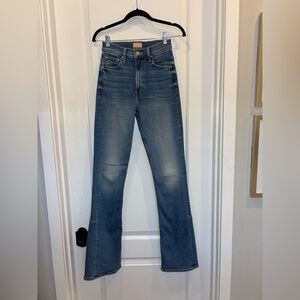 MOTHER Blue Flare Wide Leg Jeans